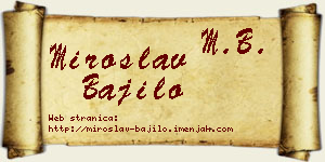Miroslav Bajilo vizit kartica